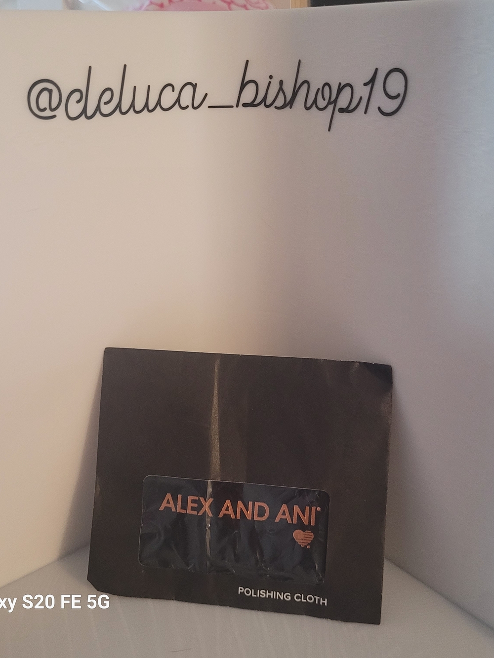 Alex and Ani Black Polishing Cloth Sachet